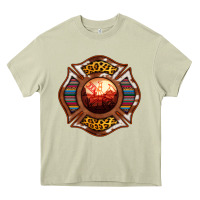 Mossy Western Firefighter Symbol Heavy Core Tee - RanaPortraitStore