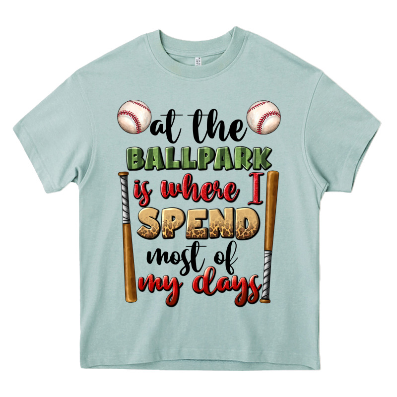 At The Ballpark Is Where I Spend Most My Days Heavy Core Tee by BundleAndBundleShop | Teevron