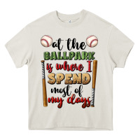 Cream at the ballpark is where i spend most my days Heavy Core Tee - BundleAndBundleShop