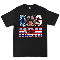 Black American Dog Mom Premium Tee - CowhideDigitalArt