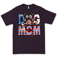 Plum American Dog Mom Premium Tee - CowhideDigitalArt
