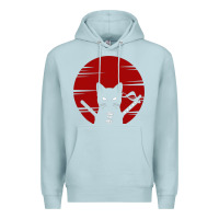 Blue Mist ninja cat japanese Premium Hoodie - DesigneFamous