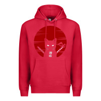 Cardinal ninja cat japanese Premium Hoodie - DesigneFamous