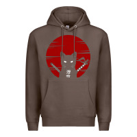 Coffee ninja cat japanese Premium Hoodie - DesigneFamous