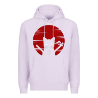 Lilac ninja cat japanese Premium Hoodie - DesigneFamous