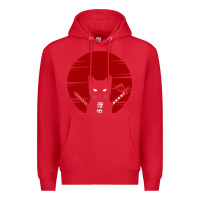 Red ninja cat japanese Premium Hoodie - DesigneFamous