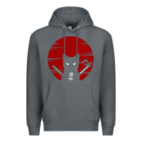 Rock ninja cat japanese Premium Hoodie - DesigneFamous
