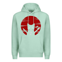 Seafoam ninja cat japanese Premium Hoodie - DesigneFamous