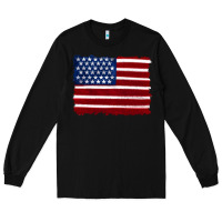Black american flag Long Sleeve Tee - Artiststas