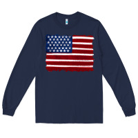 Navy american flag Long Sleeve Tee - Artiststas
