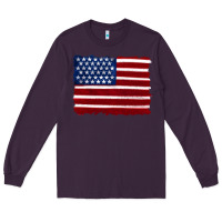 Plum american flag Long Sleeve Tee - Artiststas