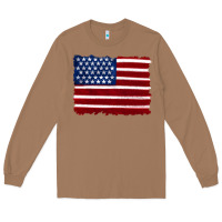 Toasted Coconut american flag Long Sleeve Tee - Artiststas