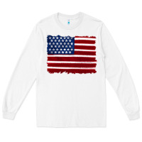 White american flag Long Sleeve Tee - Artiststas