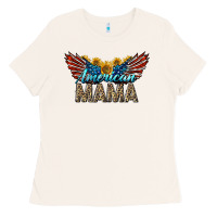 Bone Western American Mama With Sunflowers Ladies Tee - LillyAllenDesigns