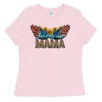 Bubblegum Pink Western American Mama With Sunflowers Ladies Tee - LillyAllenDesigns