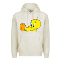 Oatmeal Heather tweety bird Premium Hoodie - DesigneFamous