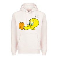 Pale Pink tweety bird Premium Hoodie - DesigneFamous