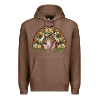 Chestnut merino wool ram lily rainbow Premium Hoodie - BarkalooDesign