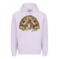 Lilac merino wool ram lily rainbow Premium Hoodie - BarkalooDesign