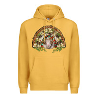 Mustard merino wool ram lily rainbow Premium Hoodie - BarkalooDesign