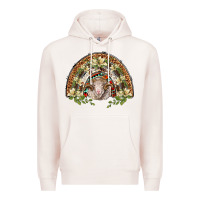Pale Pink merino wool ram lily rainbow Premium Hoodie - BarkalooDesign