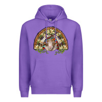 Purple merino wool ram lily rainbow Premium Hoodie - BarkalooDesign