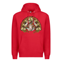 Red merino wool ram lily rainbow Premium Hoodie - BarkalooDesign
