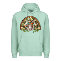 Seafoam merino wool ram lily rainbow Premium Hoodie - BarkalooDesign
