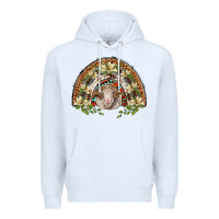 White merino wool ram lily rainbow Premium Hoodie - BarkalooDesign