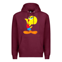 Burgundy tweety bird Premium Hoodie - DesigneFamous