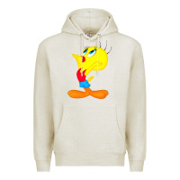 Oatmeal Heather tweety bird Premium Hoodie - DesigneFamous