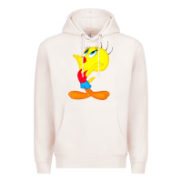 Pale Pink tweety bird Premium Hoodie - DesigneFamous