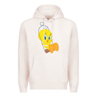 Pale Pink tweety bird Premium Hoodie - DesigneFamous