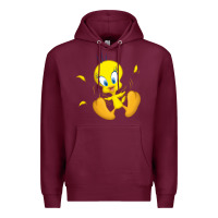 Burgundy tweety bird Premium Hoodie - DesigneFamous