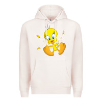 Pale Pink tweety bird Premium Hoodie - DesigneFamous