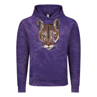 Cloud Purple florida panther  face Vintage Hoodie - BarkalooDesign