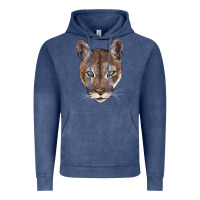Vintage Denim florida panther  face Vintage Hoodie - BarkalooDesign