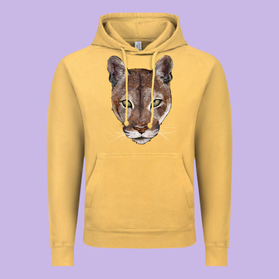 Florida Panther  Face Vintage Hoodie Designed By Barkaloodesign
