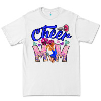 White Cheer Mom Premium Tee - CowhideDigitalArt