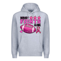 Heather Grey nobody fights alone Premium Hoodie - RanaPortraitStore
