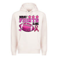 Pale Pink nobody fights alone Premium Hoodie - RanaPortraitStore