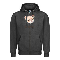Charcoal Heather lion cute animals Zipper Hoodie - RanaPortraitStore