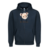 Navy lion cute animals Zipper Hoodie - RanaPortraitStore