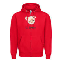 Red lion cute animals Zipper Hoodie - RanaPortraitStore