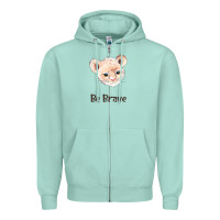 Seafoam lion cute animals Zipper Hoodie - RanaPortraitStore