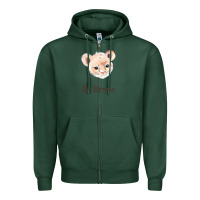 Sports Green lion cute animals Zipper Hoodie - RanaPortraitStore