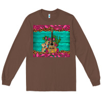 Chestnut mexican guitar roses cactus sombrero Long Sleeve Tee - Artiststas