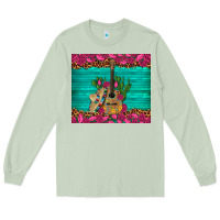 Matcha mexican guitar roses cactus sombrero Long Sleeve Tee - Artiststas