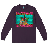 Plum mexican guitar roses cactus sombrero Long Sleeve Tee - Artiststas