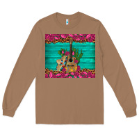 Mexican Guitar Roses Cactus Sombrero Long Sleeve Tee | Teevron